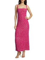 Luciernaga Sequin Sleeveless Maxi Dress