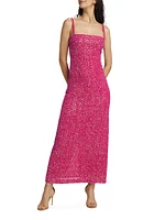 Luciernaga Sequin Sleeveless Maxi Dress