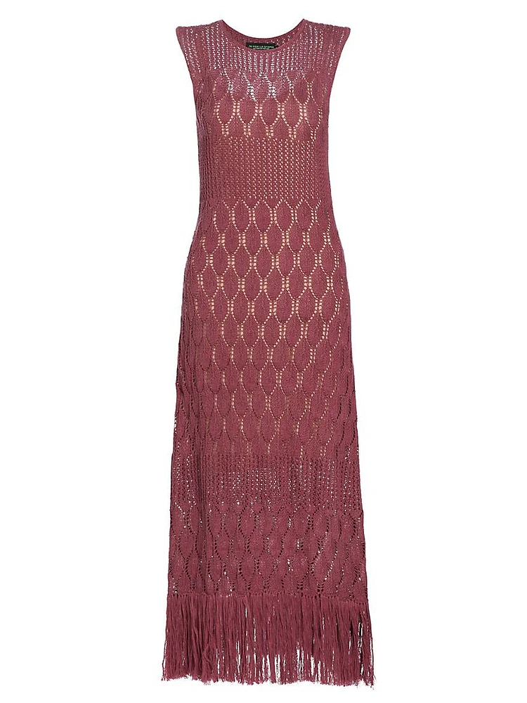 El Navegante Crocheted Midi-Dress