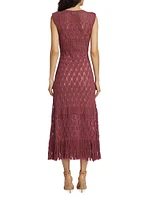 El Navegante Crocheted Midi-Dress