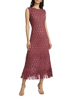 El Navegante Crocheted Midi-Dress