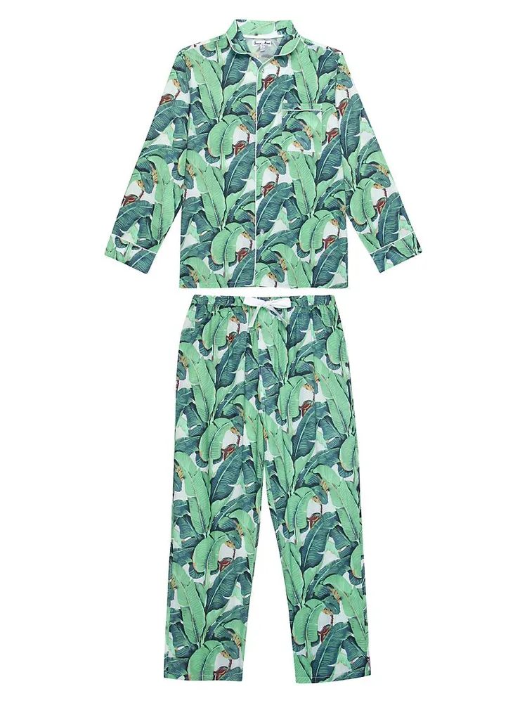 Martinique Banana Leaf Long Pajama Set