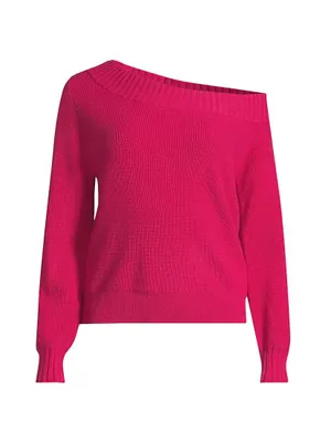 One-Shoulder Wool Sweater