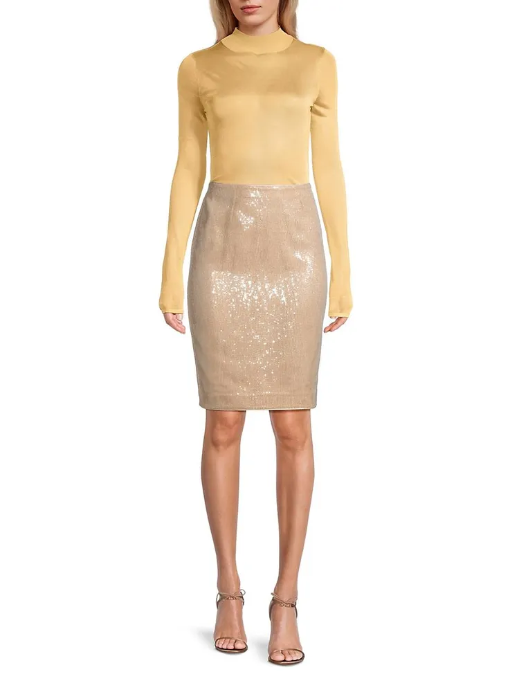 Adley Sequin Pencil Skirt