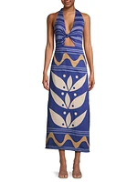 Sonne Eli Printed Cotton Midi-Dress