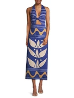 Sonne Eli Printed Cotton Midi-Dress