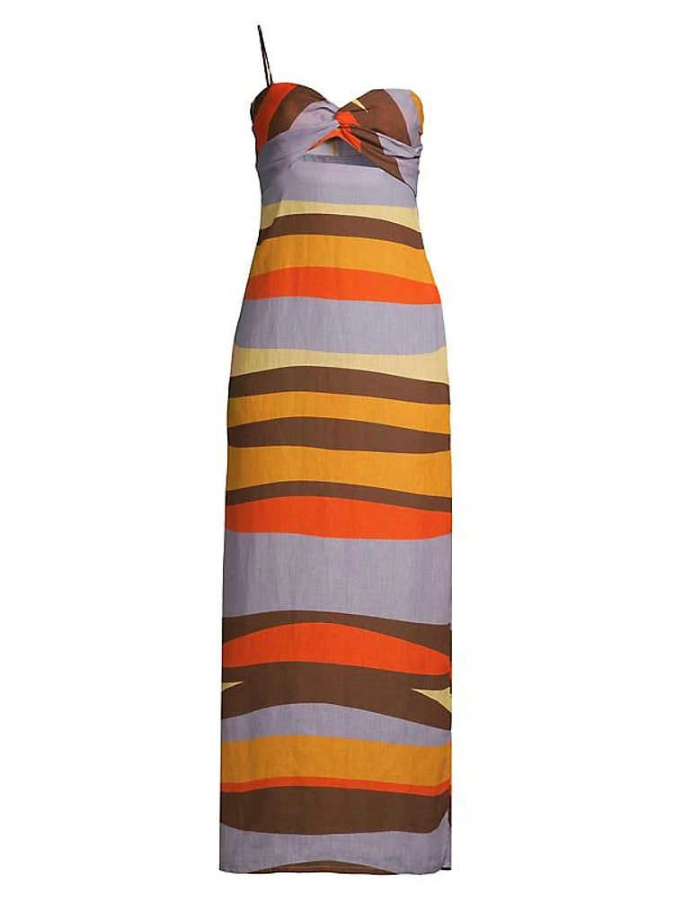 Sonne Apia Striped Linen Maxi Dress