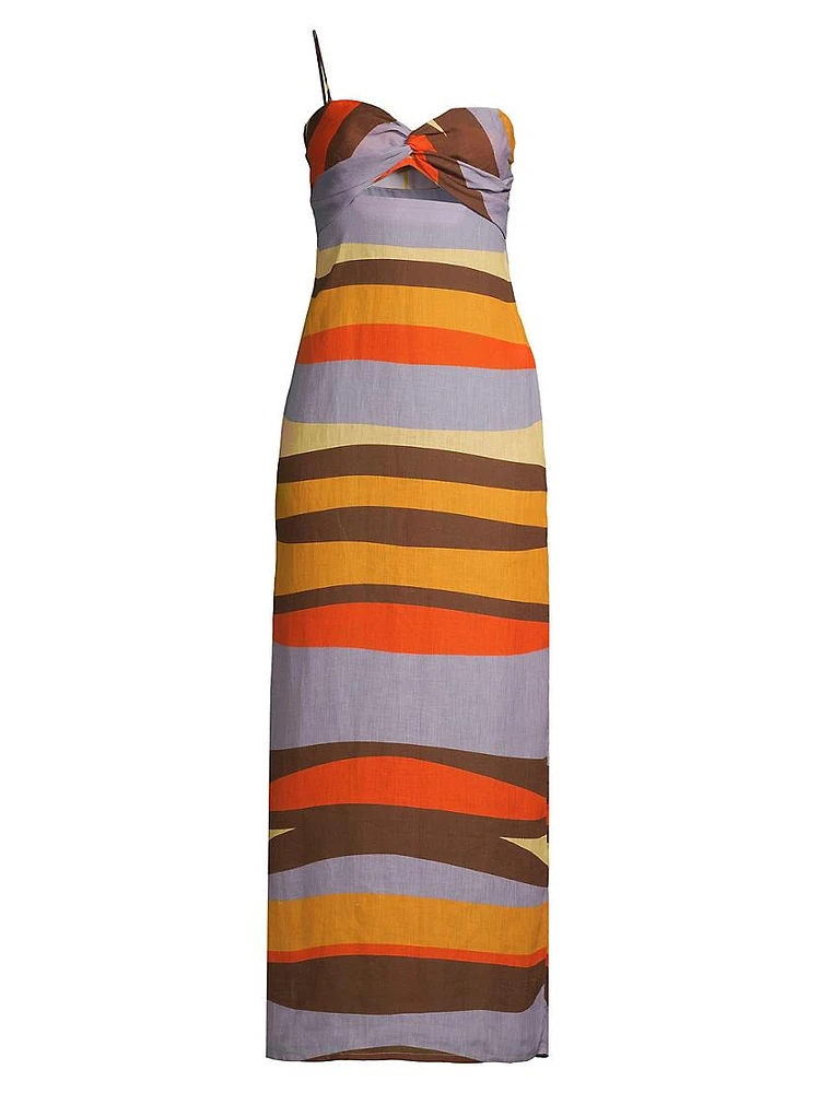 Sonne Apia Striped Linen Maxi Dress