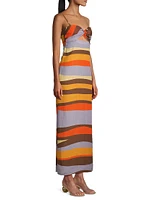 Sonne Apia Striped Linen Maxi Dress