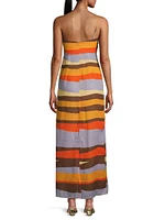 Sonne Apia Striped Linen Maxi Dress