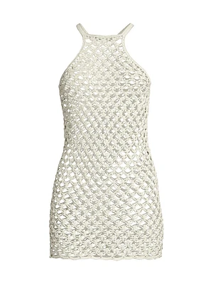 Crochet Net Halter Minidress