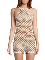 Crochet Net Halter Minidress