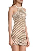 Crochet Net Halter Minidress