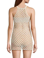 Crochet Net Halter Minidress