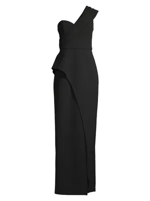 Bonded Crepe Column Gown