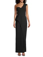 Bonded Crepe Column Gown