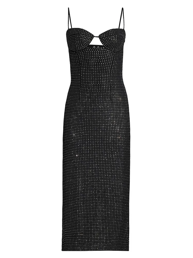 Aisha Diamante Column Midi-Dress