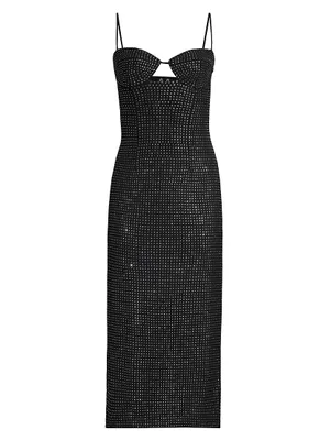 Aisha Diamante Column Midi-Dress