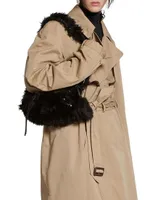 Le Cagole XS Fake Fur Shoulder Bag