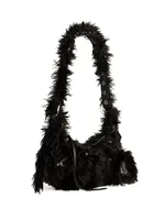 Le Cagole XS Fake Fur Shoulder Bag