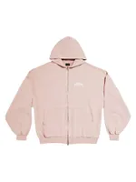 Back Flip Round Zip-Up Hoodie Oversized