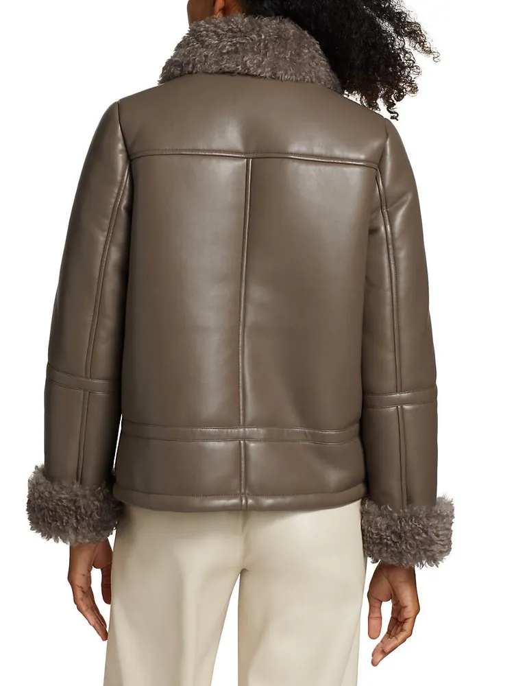 Thea Faux Leather Moto Jacket