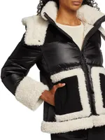 Dana Faux Shearling & Down Puffer