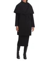 Lori Cape-Hood Cocoon Coat