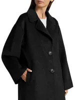 Kelly Long Wool Cocoon Coat