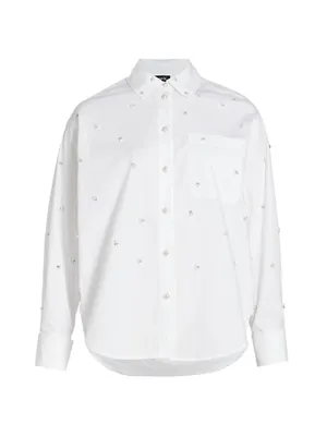 Mainline Embellished Poplin Long-Sleeve Shirt