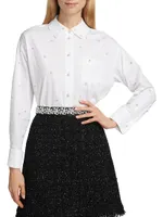 Mainline Embellished Poplin Long-Sleeve Shirt