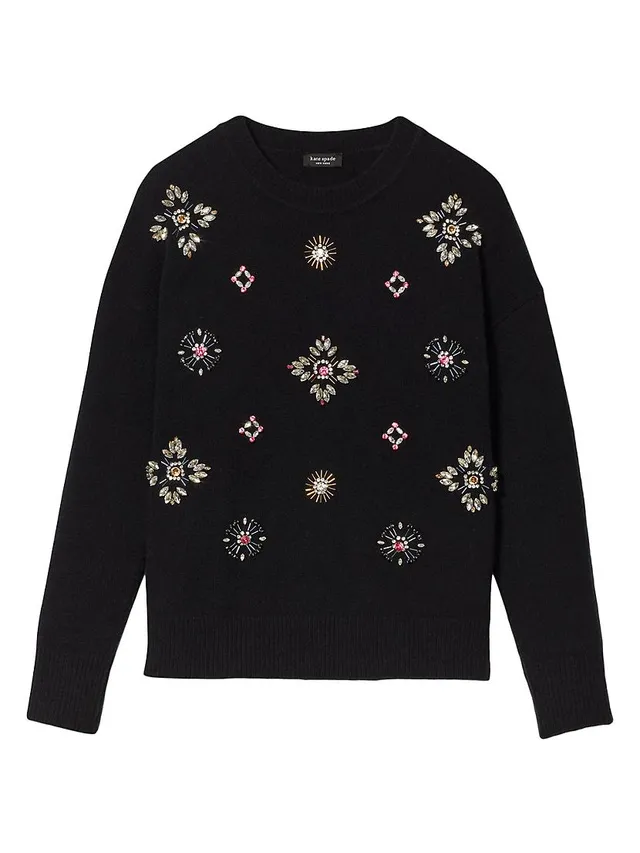 Pearl Rhinestone Embellished Sweater