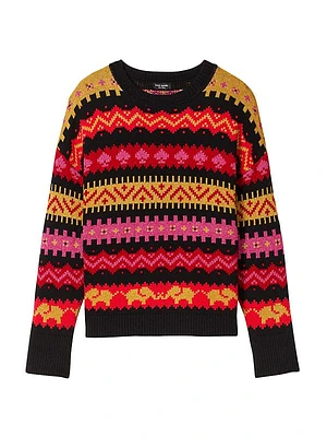 Mainline Carnival Fair Isle Wool-Blend Sweater