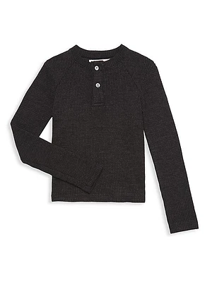 Little Boy's & Boy's Thermal Henley T-Shirt