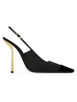 Ines Slingback Pumps Satin Crepe