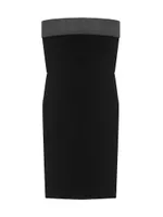 Strapless Pencil Dress Velvet