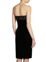 Strapless Pencil Dress Velvet