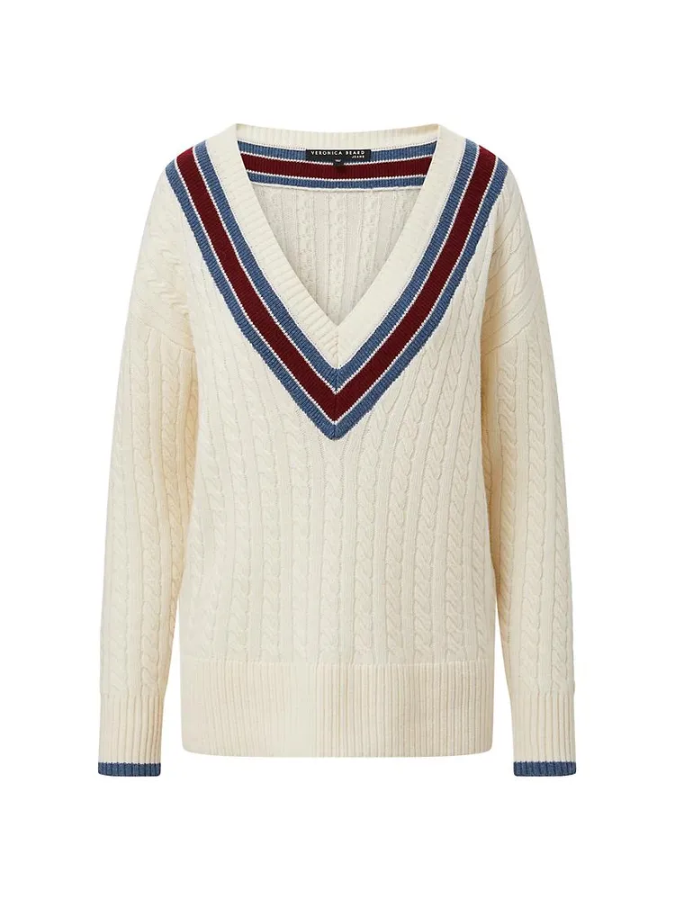 Sibley Wool-Blend Cable-Knit Sweater