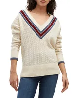 Sibley Wool-Blend Cable-Knit Sweater