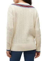 Sibley Wool-Blend Cable-Knit Sweater