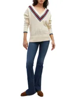 Sibley Wool-Blend Cable-Knit Sweater