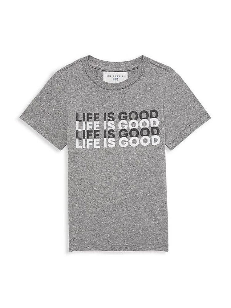 Little Kid's & Kid's 'Life Is Good' Crewneck T-Shirt