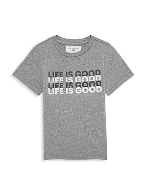 Little Kid's & Kid's 'Life Is Good' Crewneck T-Shirt