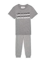 Little Kid's & Kid's 'Life Is Good' Crewneck T-Shirt