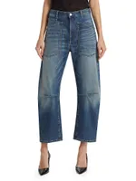 Shon Curved Ankle-Crop Jeans