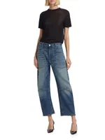 Shon Curved Ankle-Crop Jeans