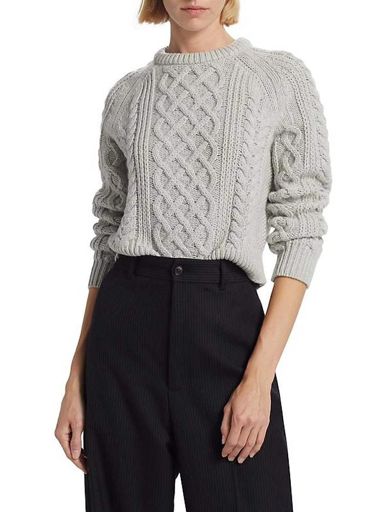 Coras Wool Cable-Knit Sweater