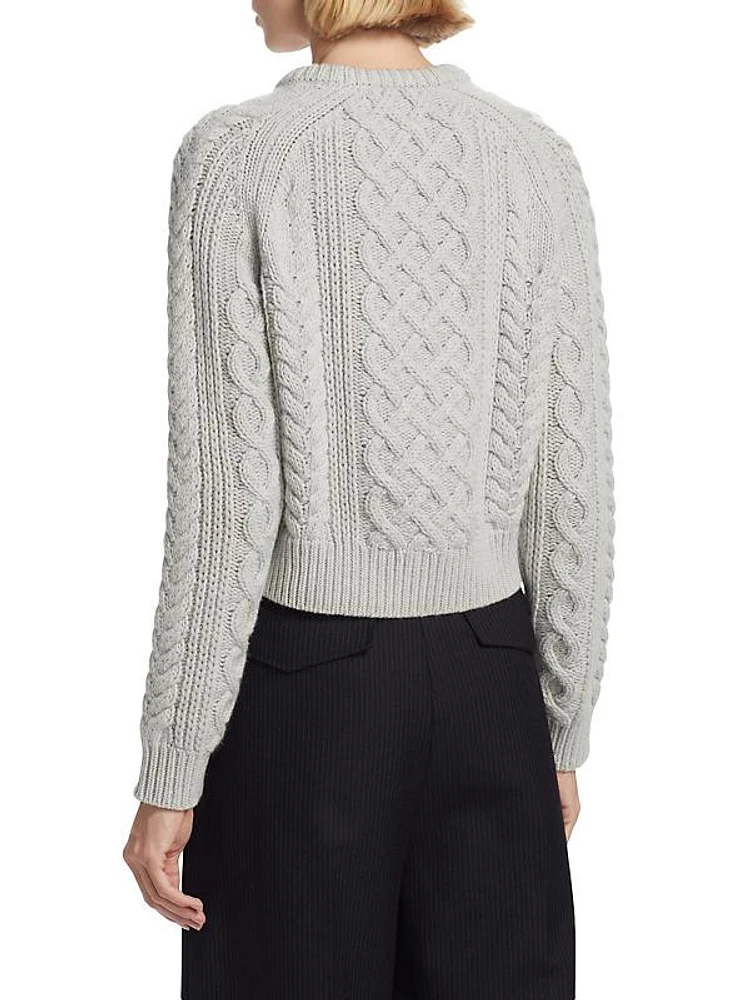 Coras Wool Cable-Knit Sweater