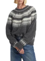 Genevive Fair-Isle-Inspired Sweater