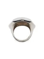 Silvertone Oval Ring